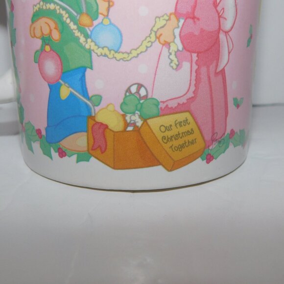 VTG 1997 Enesco Precious Moments Our First Christmas Together Mug Favorite Star - Picture 2 of 9
